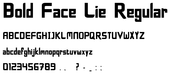 Bold Face Lie Regular font